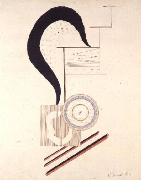 Constructivist Composition, 1925 (pen & ink, w/c & a Mieczyslaw Szczuka