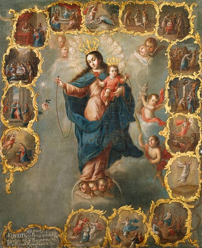 Immaculata in the rosary. a Miguel Cabrera