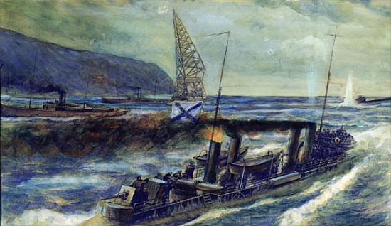 The German u-boat U 56 sunk the Russian destroyer Grozovoi in the Barents Sea on the 20th October 19 a Mikhail Mikhailovich Semyonov