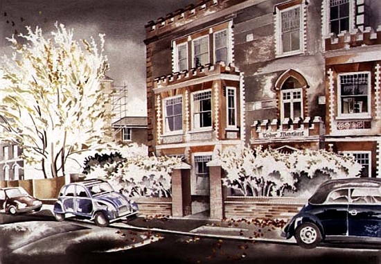 Autumn Wind at Tudor Mansions, 1998 (w/c on paper)  a Miles  Thistlethwaite