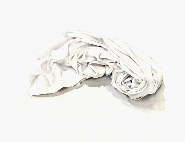 Curled-up Sheet, 2004 (w/c on paper)  a Miles  Thistlethwaite