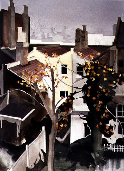 Dank Roofscape, 1992 (w/c on paper)  a Miles  Thistlethwaite