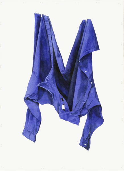 Fierce Blue Shirt, 2003 (w/c on paper)  a Miles  Thistlethwaite