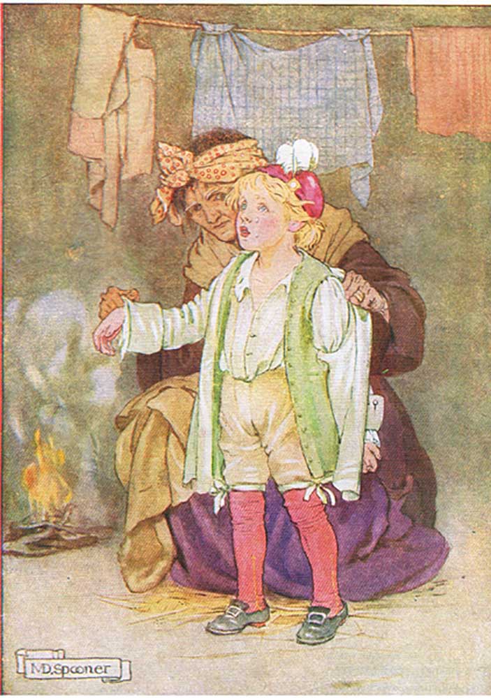 They stripped him of his velvet and feathers and lace (from the story Edwy and the Echo), illustrati a Minnie Didbin Spooner