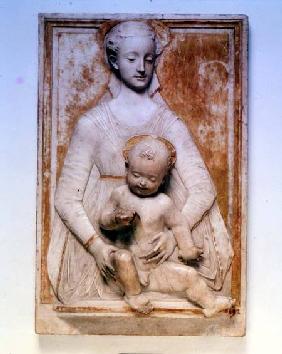 Madonna and Child, bas relief