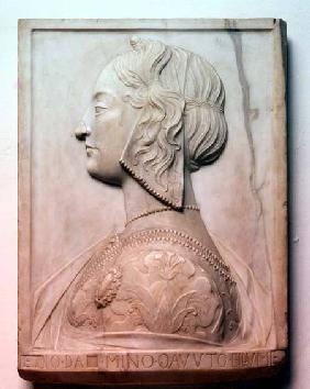 Portrait of a young woman, relief