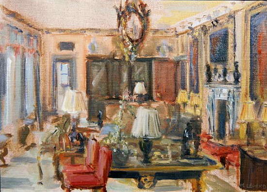 Drawing Room, Aske Hall, North Yorkshire (oil on canvas)  a Miranda  Legard