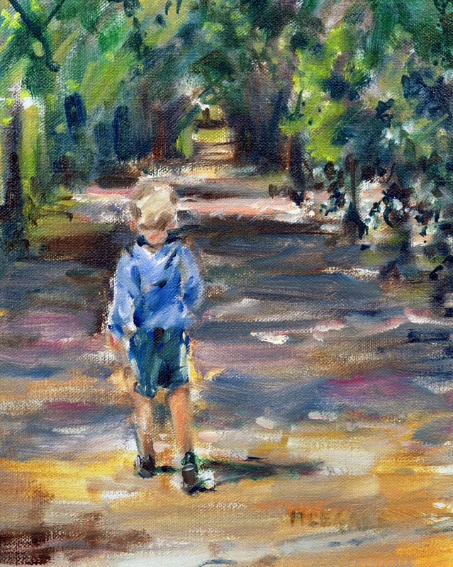 Going for a Walk (oil on canvas)  a Miranda  Legard