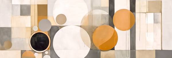 Abstrakte Formen mit Kreisen in verschiedenen Pastellfarben, organische Formen, glatte Linien, ruhig a Miro May