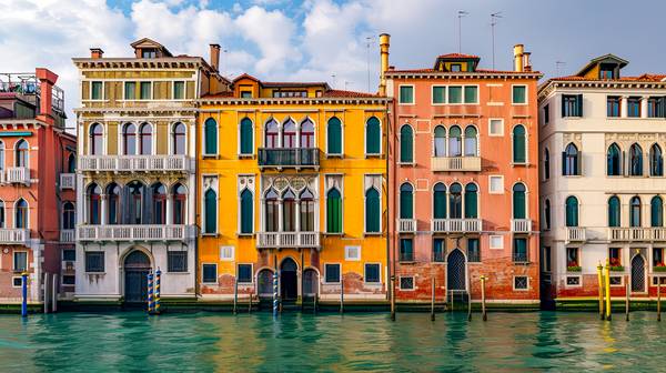 Bunte Häuser am Canale Grande in Venedig  a Miro May