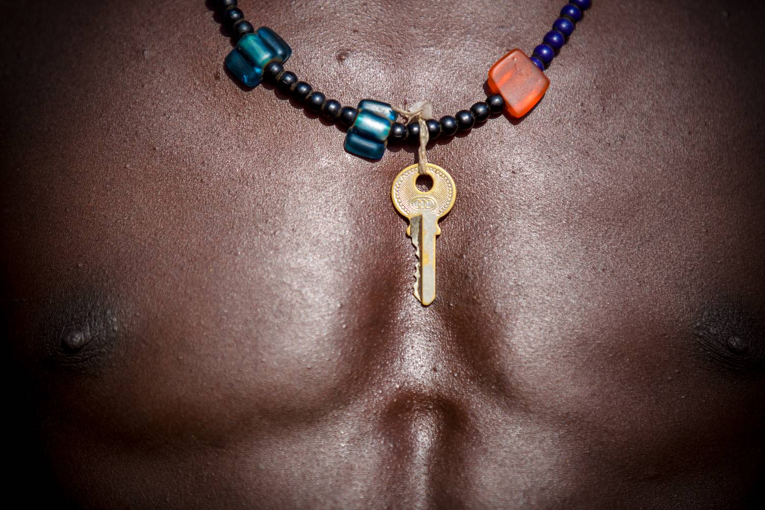 Körper, Schlüssel, Brust, Afrika, Äthiopien, Mann a Miro May