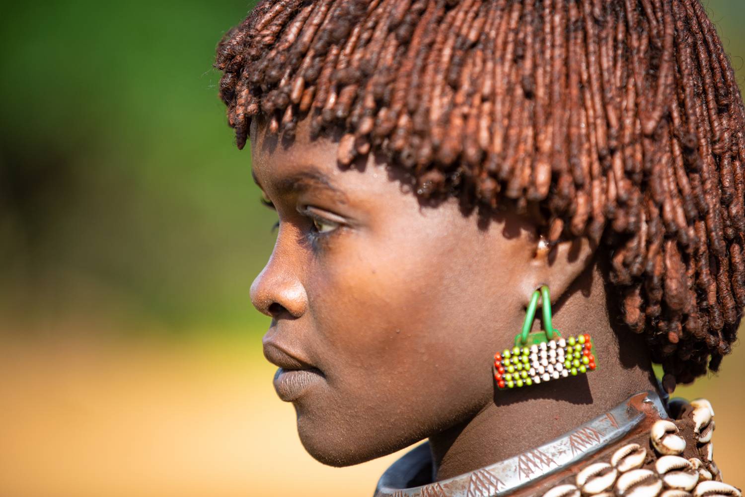 Portrait Äthiopien Afrika Omo Valley Hamer Stamm a Miro May