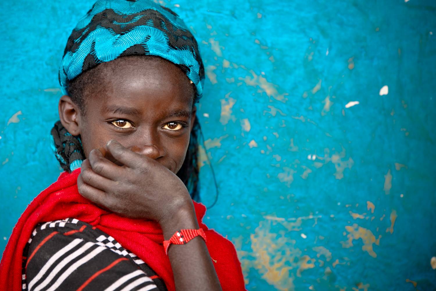 Portrait eines Mädchens in Äthiopien, Afrika. a Miro May