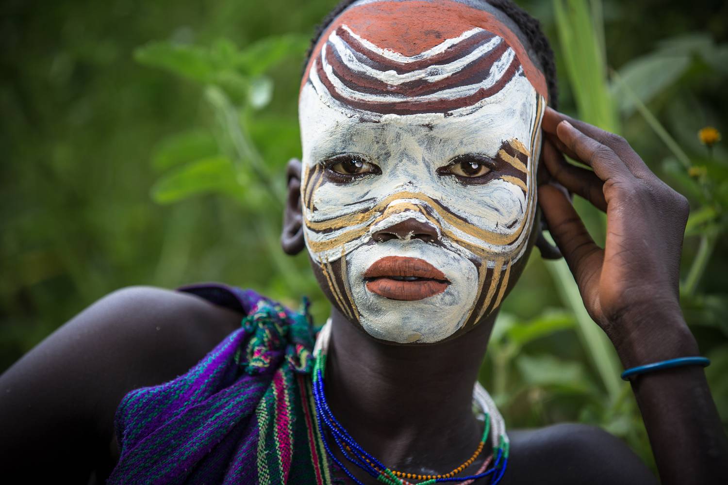 Portrait Frau in Omo Valley in Äthiopien, Afrika. a Miro May