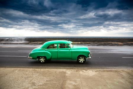 Oldtimer, Malacon, Havana, Cuba, Kuba