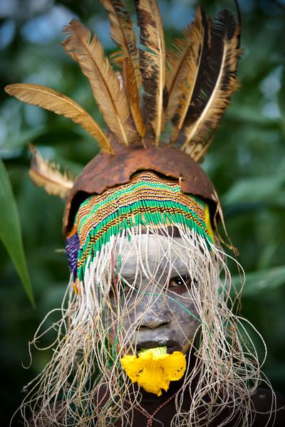 Portrait Suri Flower aus Äthiopien Afrika