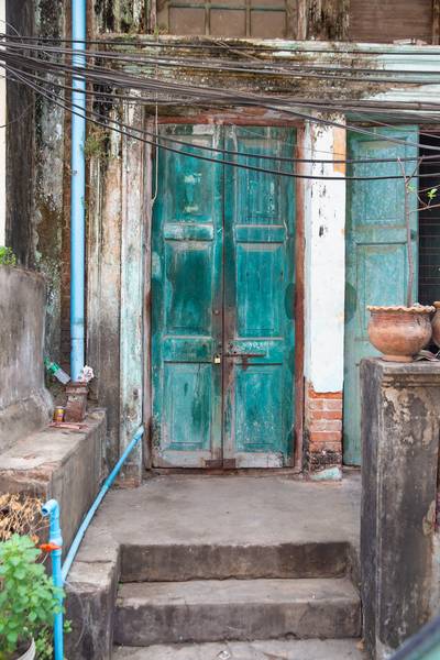 Tür in Yangon (Rangun) Myanmar (Burma)