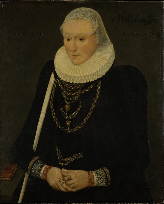 Portrait of Margaretha Völker, née Holzhausen a Mittelrheinischer Meister von 1588