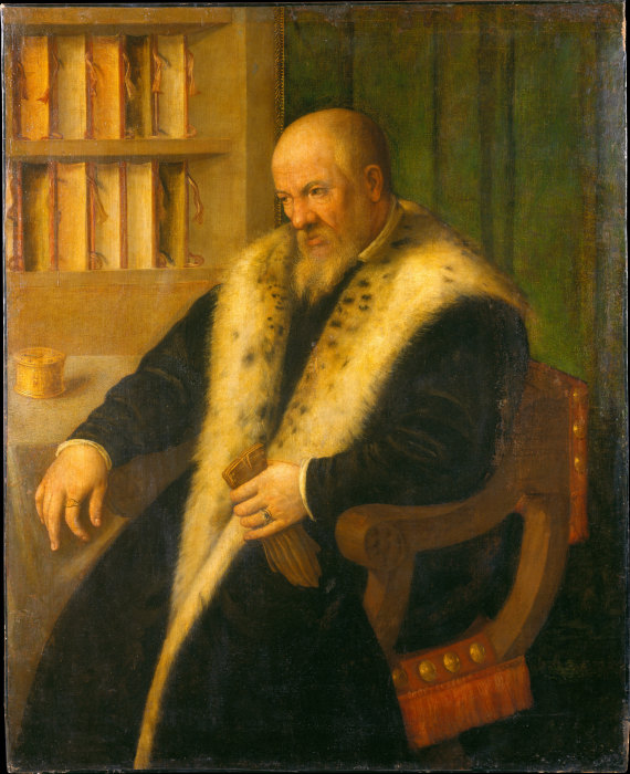 Portrait of a Scholar a Moretto da Brescia