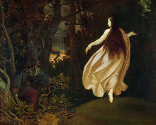 Erscheinung im Walde (aus Dornröschen) a Moritz von Schwind