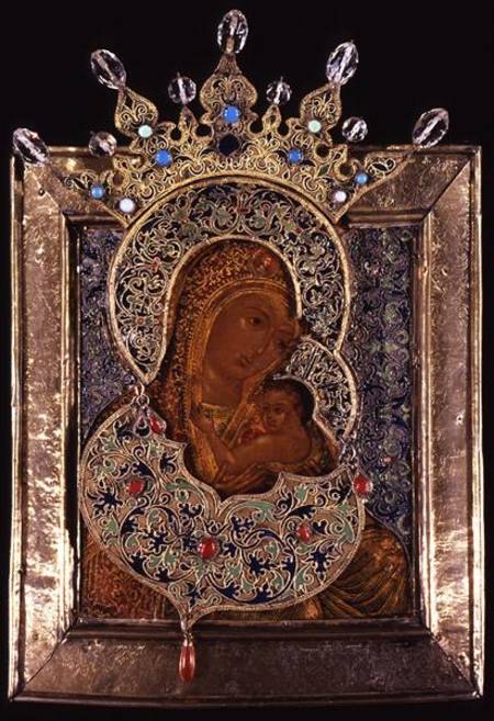 Icon of the Virgin the All Glorified a Scuola di Mosca