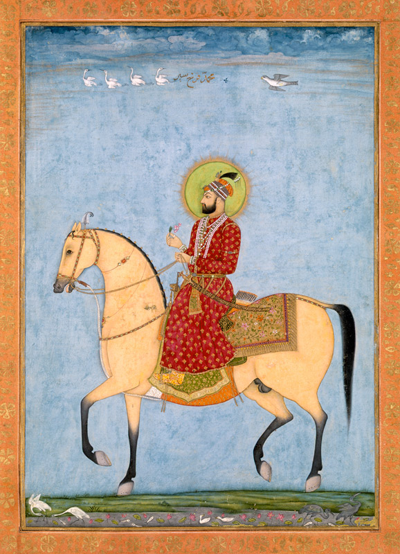 The Mughal Emperor Farrukhsiyar(1683-1719) (r.1713-19), from the Large Clive Album a Mughal School
