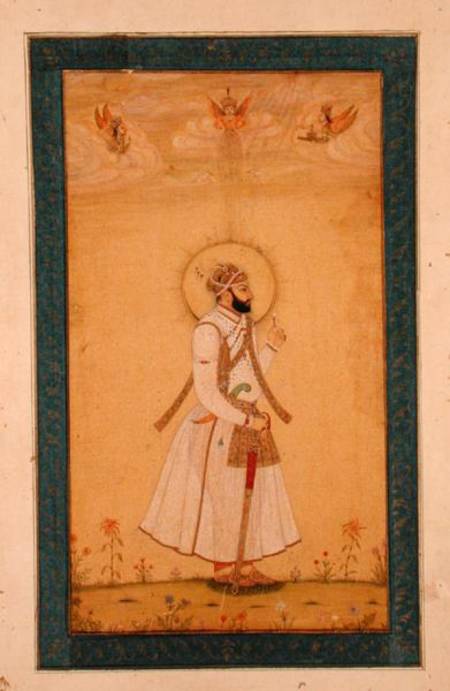 The Emperor Farrukhsiyar (1683-1719) from the Large Clive Album a Mughal School