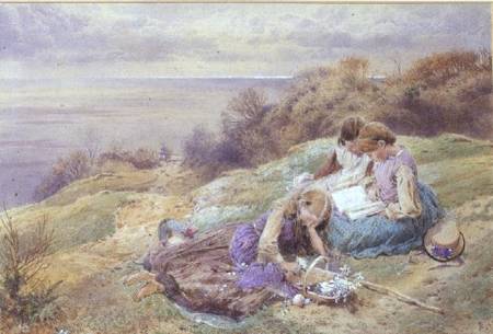 At Bonchurch, Isle of Wight a Myles Birket Foster