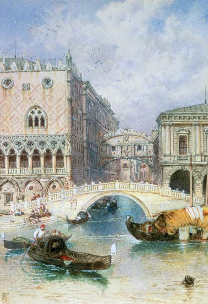 The Bridge of Sighs, Venice a Myles Birket Foster