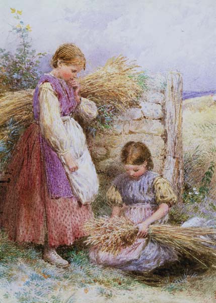 The Young Gleaners a Myles Birket Foster