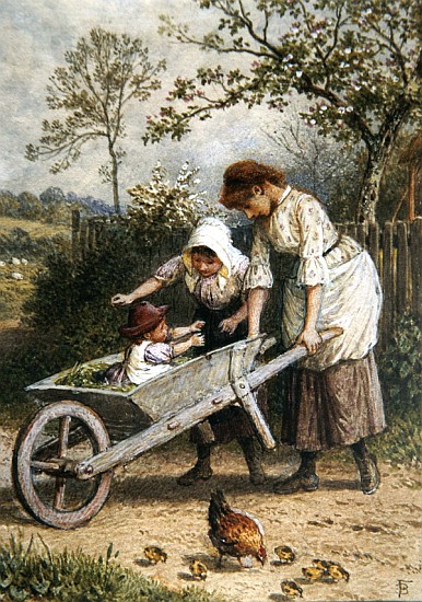 The Wheelbarrow a Myles Birket Foster
