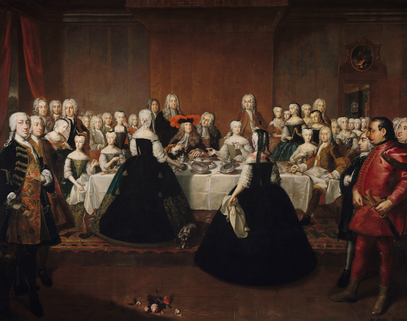 Banquet on the occasion of the wedding of Maria Theresias a Scuola di Mytens