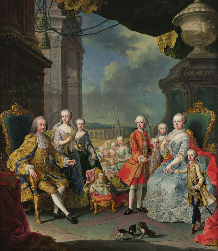 Francois III (1708-65) with his wife Marie-Therese (1717-80) and their children a Scuola di Mytens