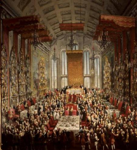 Coronation Banquet of Joseph II in Frankfurt a Scuola di Mytens