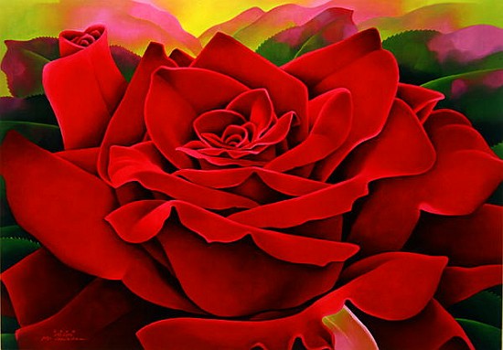 A Great Rose, 2004 (oil on canvas)  a Myung-Bo  Sim
