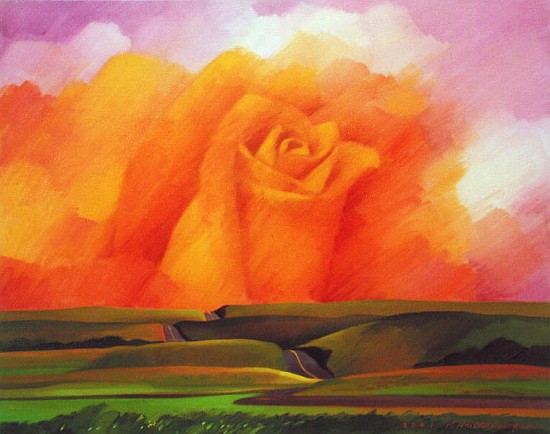 The Rose, 2001 (oil on canvas)  a Myung-Bo  Sim