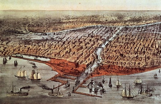 Chicago As it Was, c.1880 a N. Currier