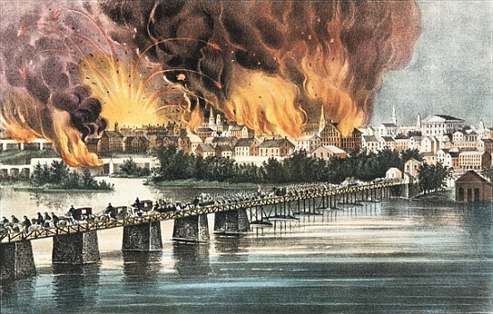Fall of Richmond 2nd April 1865 a N. Currier