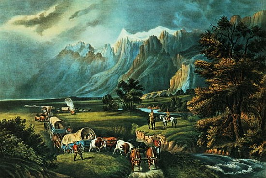 The Rocky Mountains: Emigrants Crossing the Plains a N. Currier