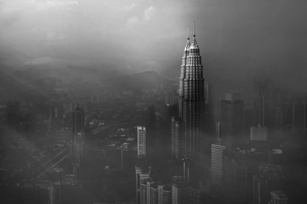 Petronas Towers in a Foggy Afternoon a Nader El Assy