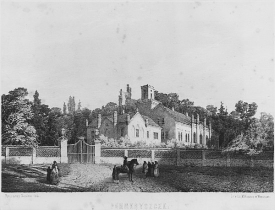 The Castle of Pohrebyszcze where Madame Hanska, wife of the French novelist Honore de Balzac was bor a Napoleon Orda