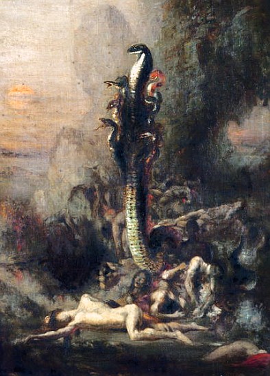 Hercules and the Lernaean Hydra, after Gustave Moreau, c.1876 (detail of 226576) a Narcisse Berchere