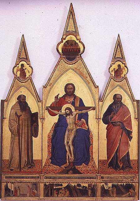 The Holy Trinity with St. Romuald and St. Andrew a Nardo di Cione Orcagna