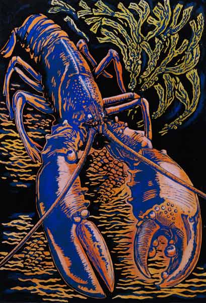 Lobster, 1998 (woodcut)  a Nat  Morley