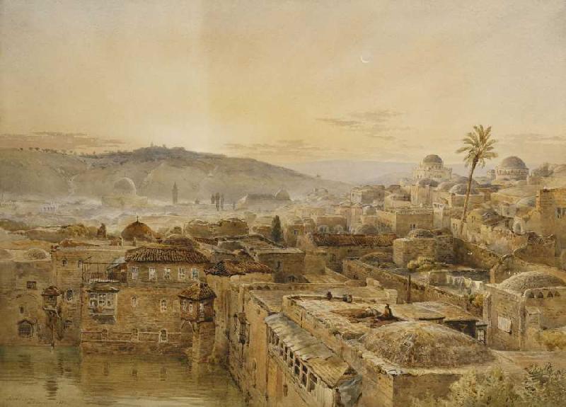 Jerusalem vom Berg Zion a Nathaniel Everett Green
