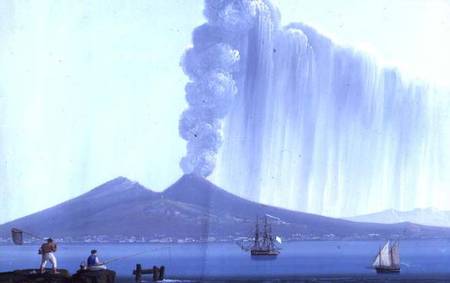 Naples: Vesuvius erupting a Neapolitan School