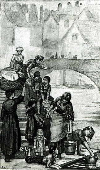 Fetching Water from the River from ''London Street Arabs'' Dorothy Tennant a nee Tennant Stanley Dorothy