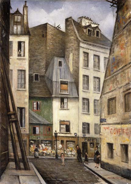 Rue Saint-Julien-le-Pauvre, Paris. a Christopher R.W. Nevinson