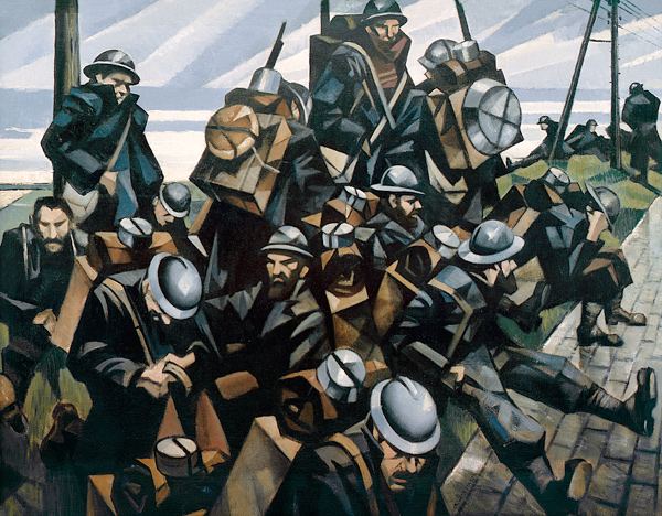 Troops Resting a Christopher R.W. Nevinson