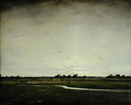 An English Landscape, Romney Marsh a Christopher R.W. Nevinson